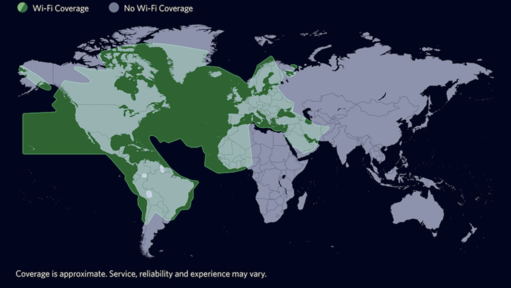 Delta Wi-Fi Coverage Map 