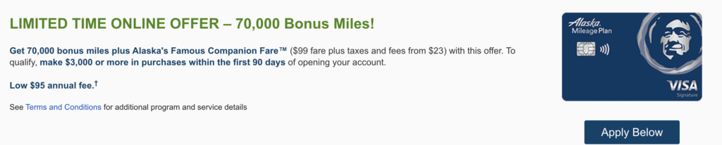 More Value in Your Wallet With the Alaska Airlines Credit Card Features 2 alaska airlines credit card limited time offer 70k bonus miles