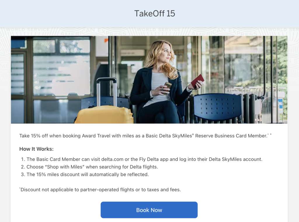 TakeOff 15 mileage discount