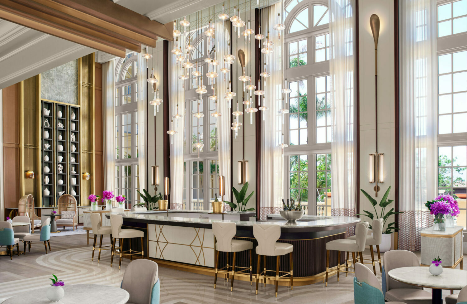 The lobby lounge at The Ritz-Carlton, Naples
