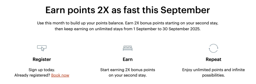 Unlimited Double Points with IHG Stays in September 2025 (Targeted) 3 Earn IHG double points this September
