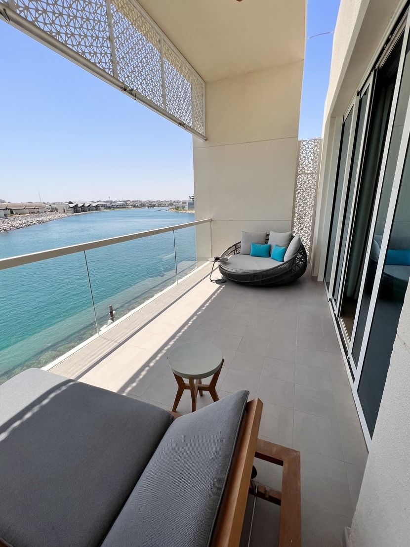 Balcony from the room of the InterContinental Ras Al Khaimah Resort & Spa