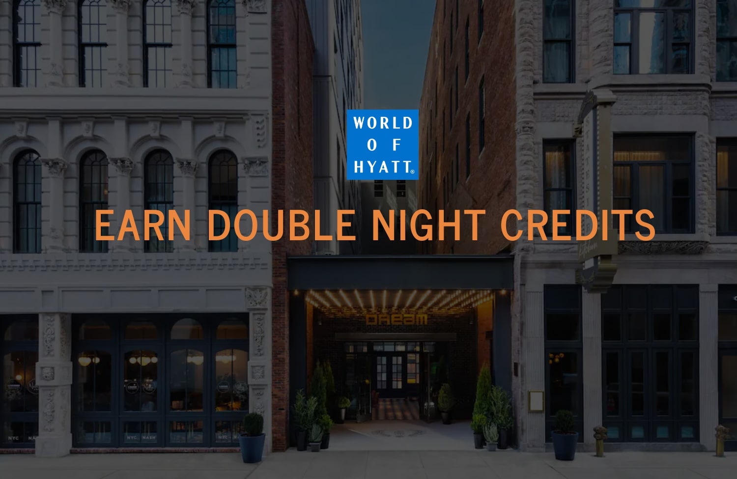 earn double night credits hyatt