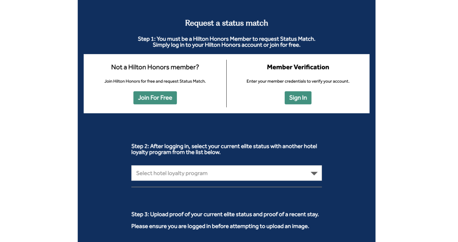 Hilton Status Match & Gold/Diamond Trial Fast Track 2026