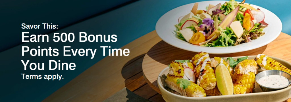 Maximize Rewards with Eat Around Town by Marriott Bonvoy 3 June 2024 Promotion Eat Around Town: 500 Bonus Points per Dine