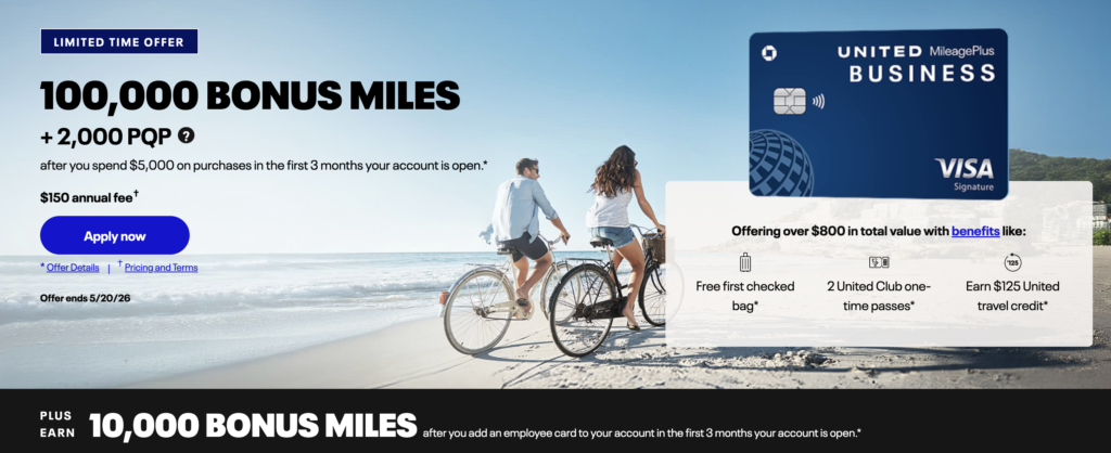 NEW Sign-up Bonus Offers For United Rewards Credit Cards 5 United Business