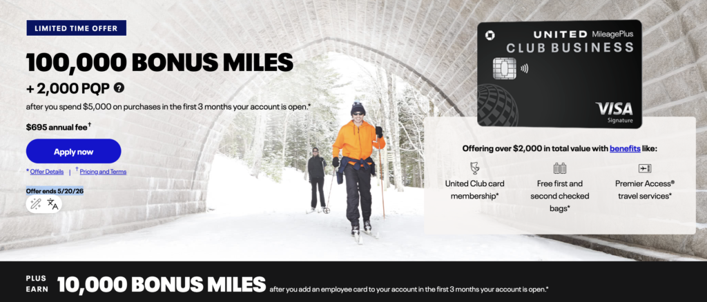 NEW Sign-up Bonus Offers For United Rewards Credit Cards 6 United Club Business