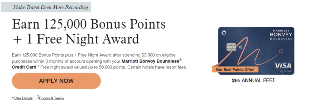 Offer Marriott Bonvoy Boundless CC