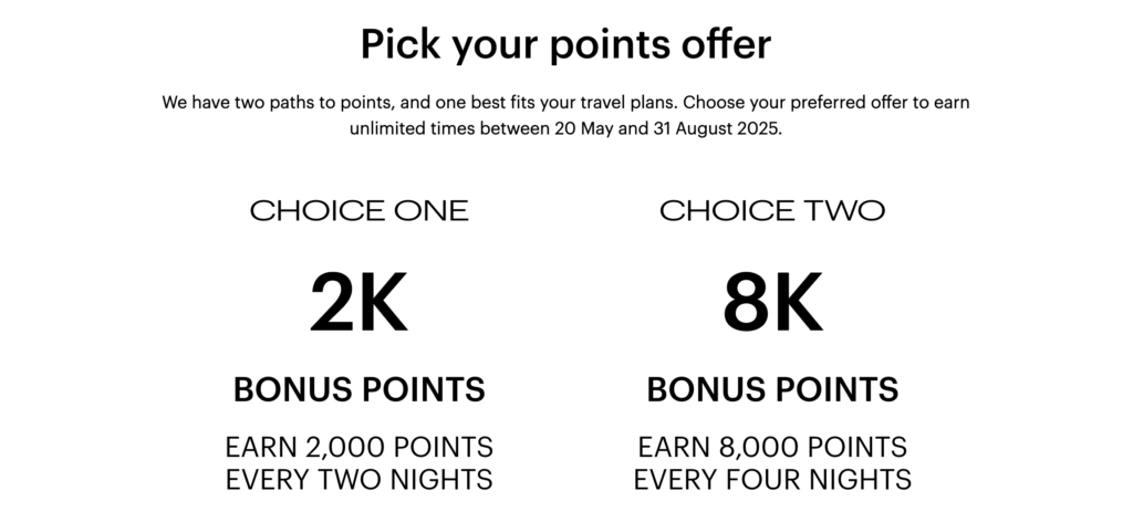8K or 2K IHG Points Every 4 or 2 Nights - Promotion until August 31, 2025 1 8K or 2K IHG Points Every 4 or 2 Nights offer