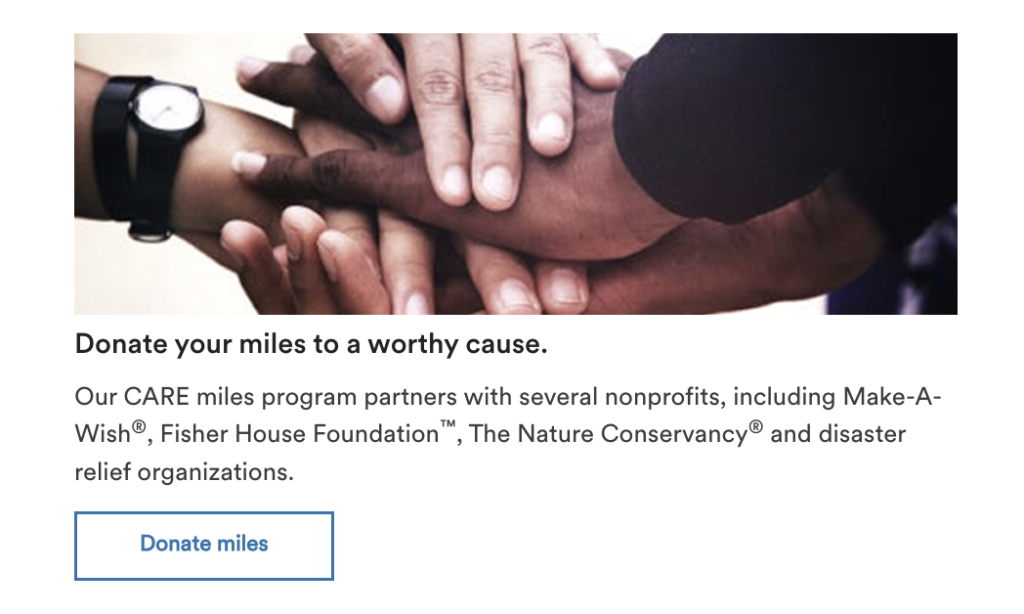 Charitable donations (Care Miles)