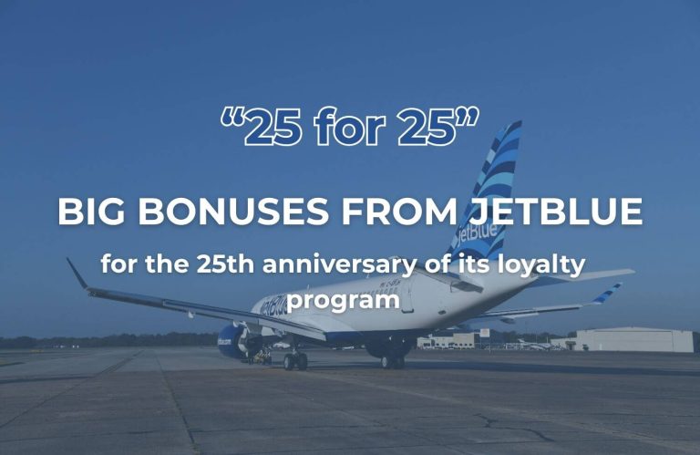 jetblue 25 for 25 promotion 350k points 25 year status