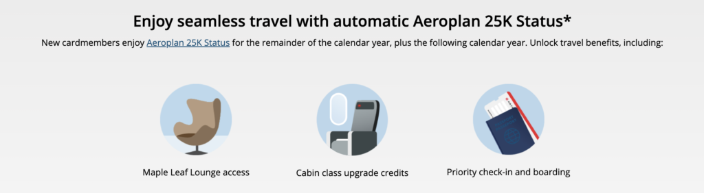 automatic Aeroplan 25K status