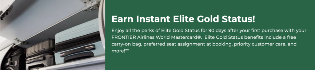 Instant Frontier Elite Gold status