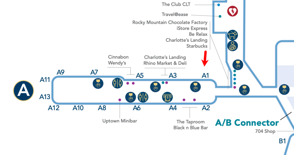 Screenshot of CLT’s terminal map