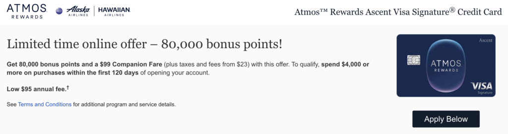 Atmos Rewards Ascent Visa Signature card