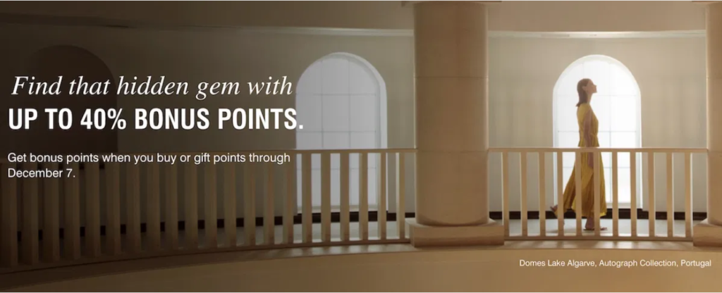 Buy Marriott Points Promotion and earn 40% Bonus 