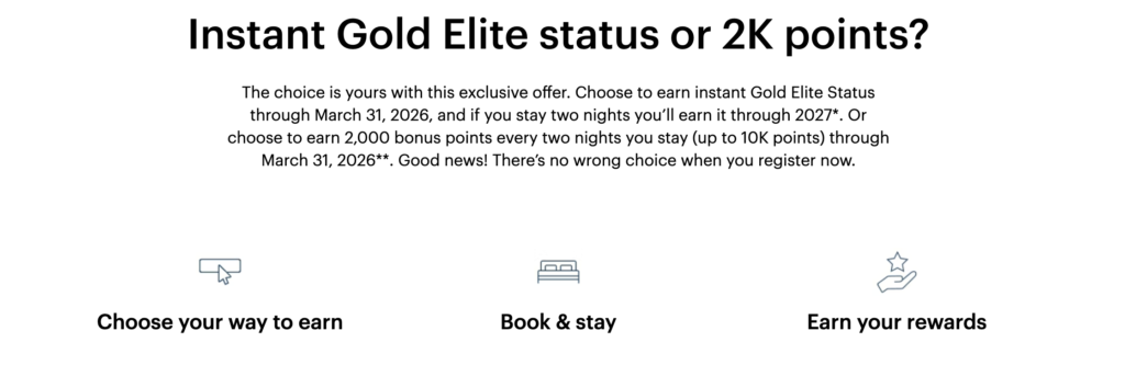 IHG Members Can Choose Between Up to 10K Bonus Points or Gold Elite Status 2 Bonus Elite Night Credits or Gold Elite Status
