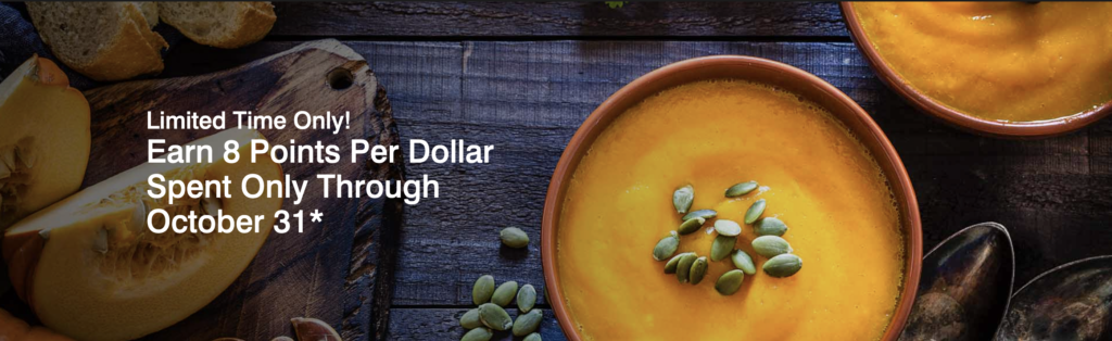Earn 8x bonus points with Eat Around Town by Marriott Bonvoy (EAT)