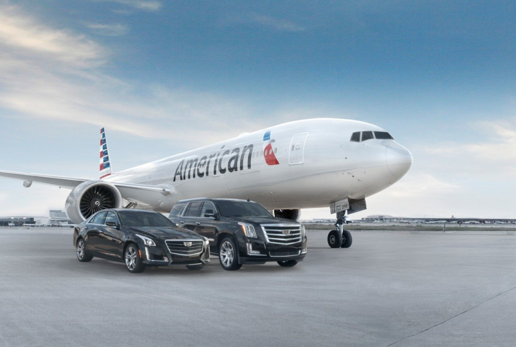 Transfer from one flight to another on the runway in a Cadillac SUV