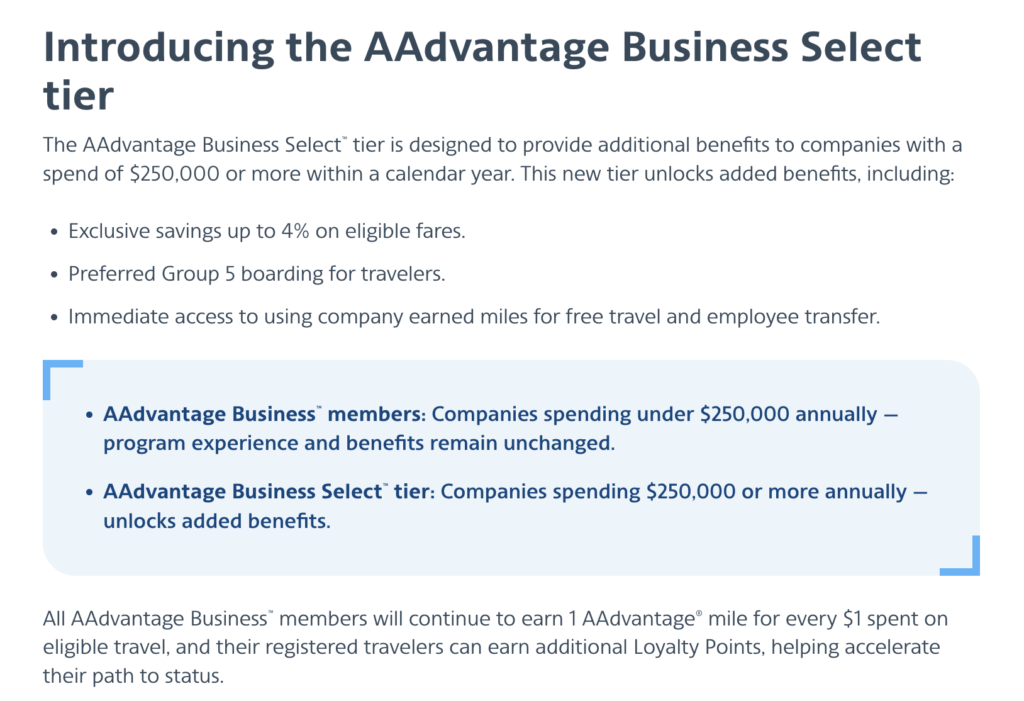 AAdvantage Business Select