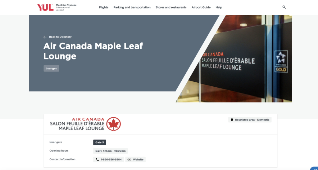 Maple Leaf Lounge (Montréal–Trudeau airport)