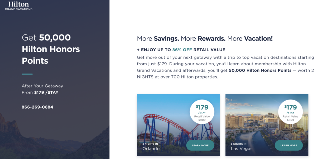 50,000 Hilton Honors bonus points offers on Hilton’s main offers hub (by January 1, 2026)