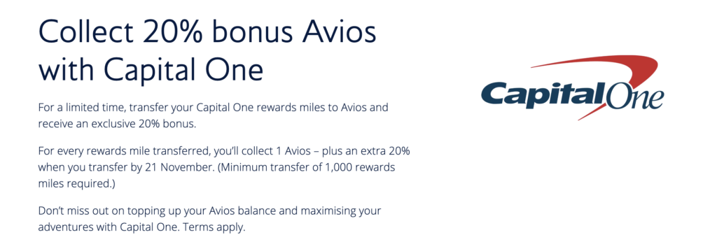 Transfer Capital One Miles to BA Avios