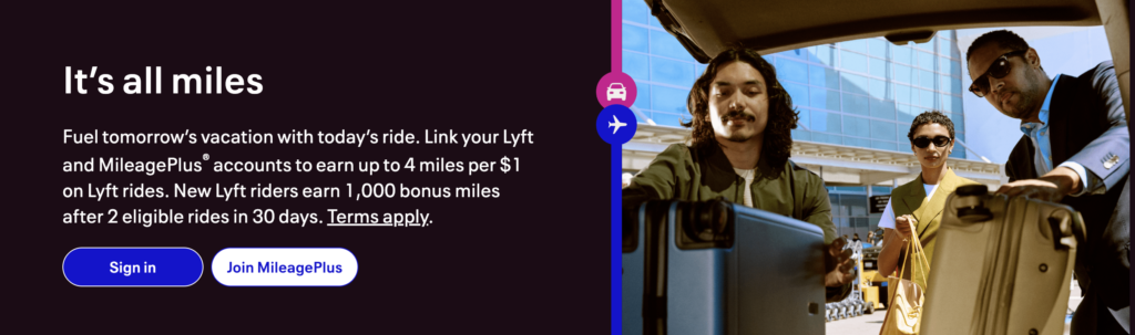 Lyft & United Sign-up Bonus