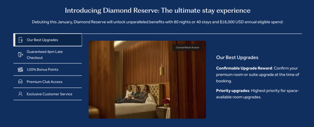 Diamond Reserve Benefits