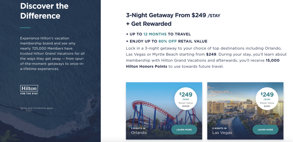 15,000 Hilton Honors bonus points beach/city landers (e.g., Myrtle Beach, Hilton Head, Chicago). 