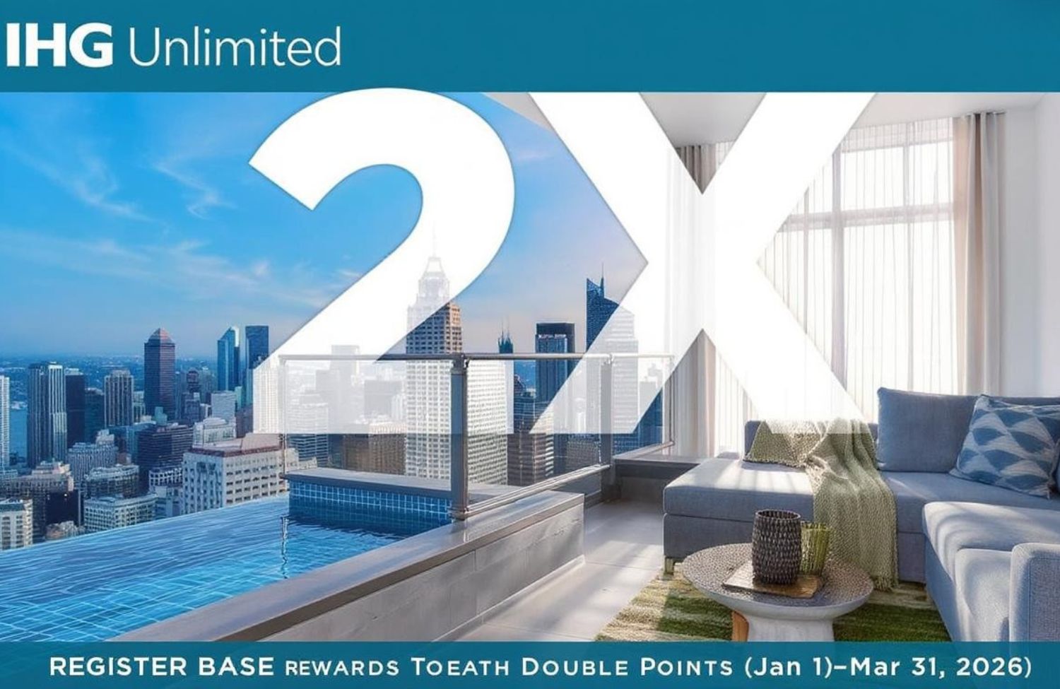Double IHG Points From Your Second Stay (Jan 1–Mar 31, 2026) 38 double ihg points from your second stay