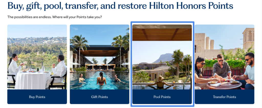 Pool Hilton points