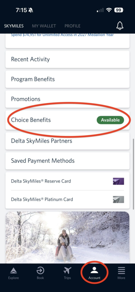 Choice Benefits Section