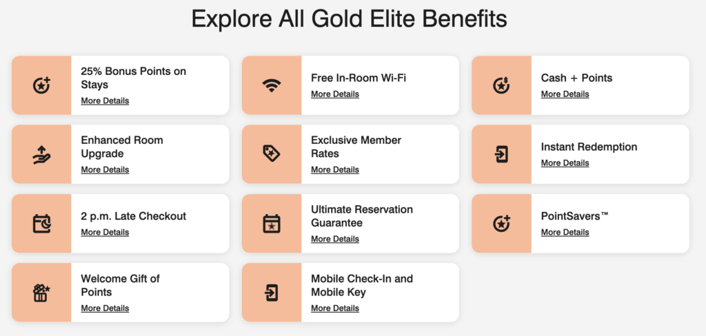 Marriott Bonvoy Bevy American Express Card Review: Is the Current Amex Offer Worth It? 2 Marriott Gold Elite Status benefits