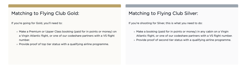 receive status Flying Club Status Match