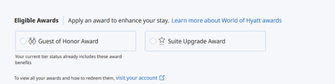 Add to “Honored Guest” stay