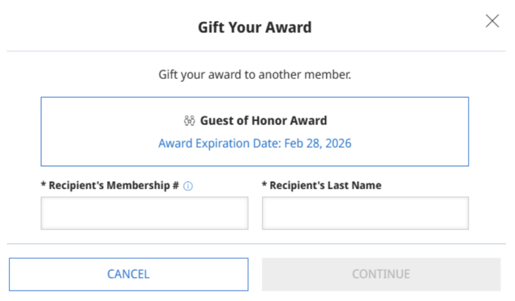 gift the Guest of Honor Award