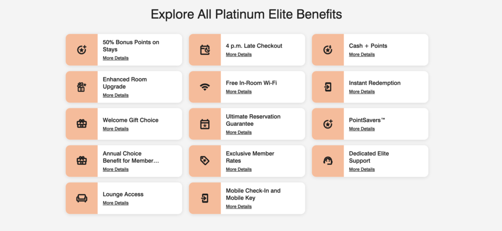 Platinum status benefits