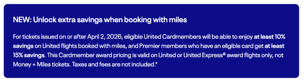 Award Discounts for Cardmembers