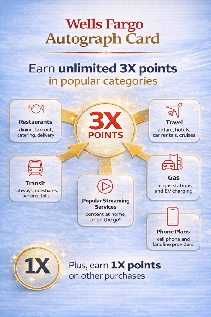 wells fargo autograph card earn rewards