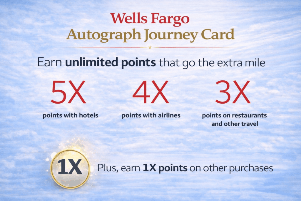 wells fargo autograph journey card earn rewards