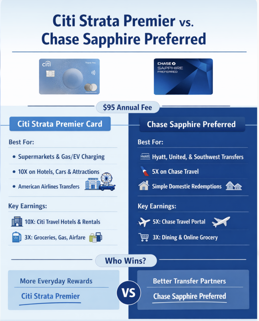 Citi Strata Premier vs. Chase Sapphire Preferred