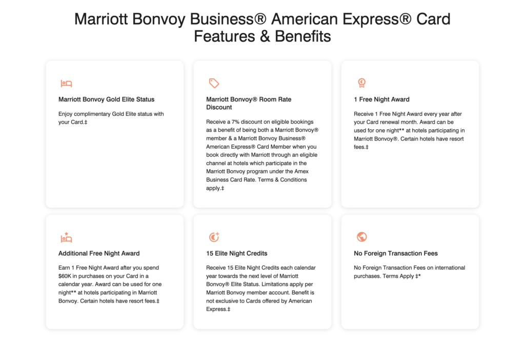 An Up-to-Date Overview of the AmEx Marriott Cards Lineup 7 Marriott Bonvoy Business Card benefits