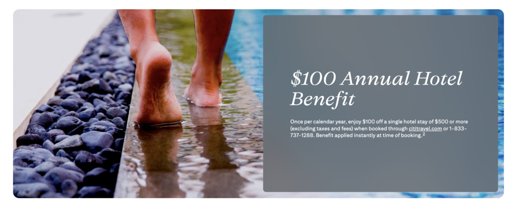 $100 Annual Hotel Benefit