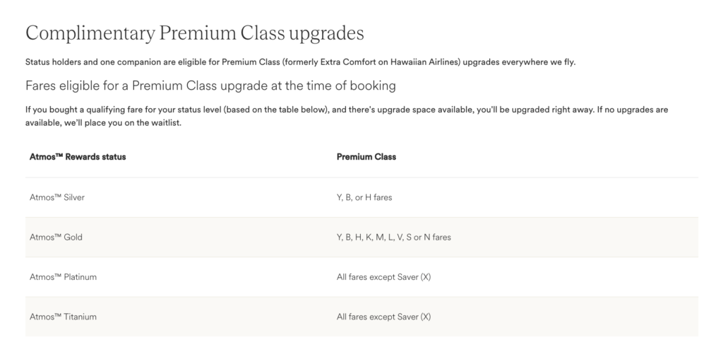 The Ultimate Guide to Complimentary Upgrades on Alaska Airlines (Atmos Rewards) 2 Complimentary Premium Class upgrades