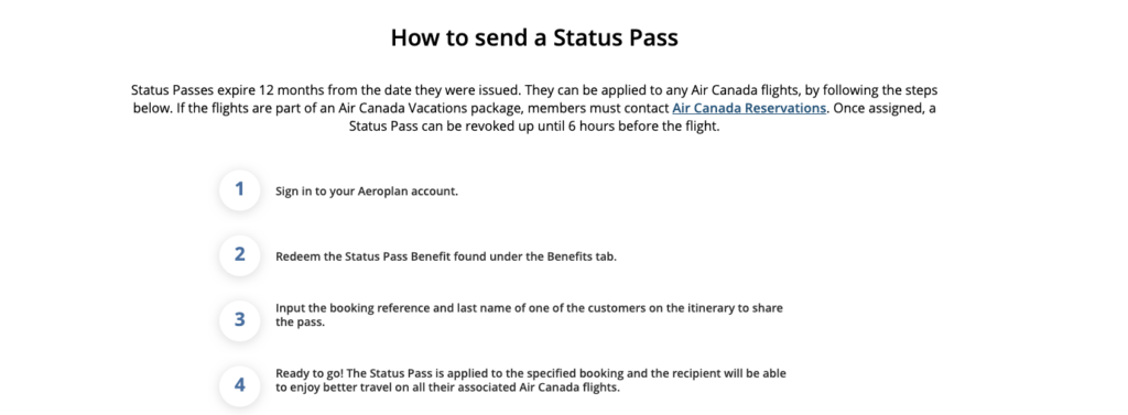 Air Canada Status Passes: Benefits, Expiry & Lounge Access 4 How to send a Status Pass