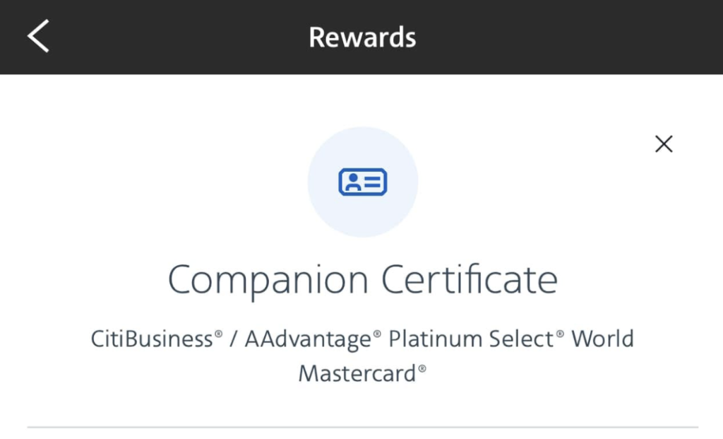 AA Companion Certificate