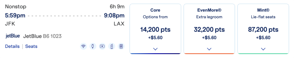 How to Use TrueBlue Points: The Complete Redemption Guide 4 New York to Los Angeles Mint: Price in Points
