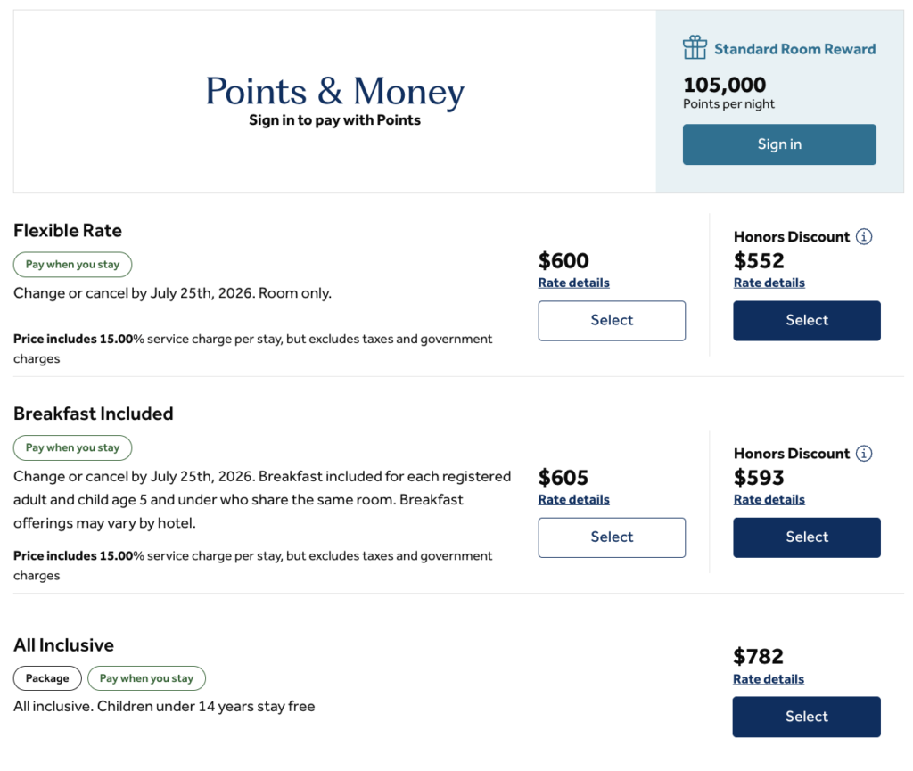 Hilton Standard Room Rewards vs. Premium Room Rewards: What’s the Difference? 2 example Hilton Standard Room Reward