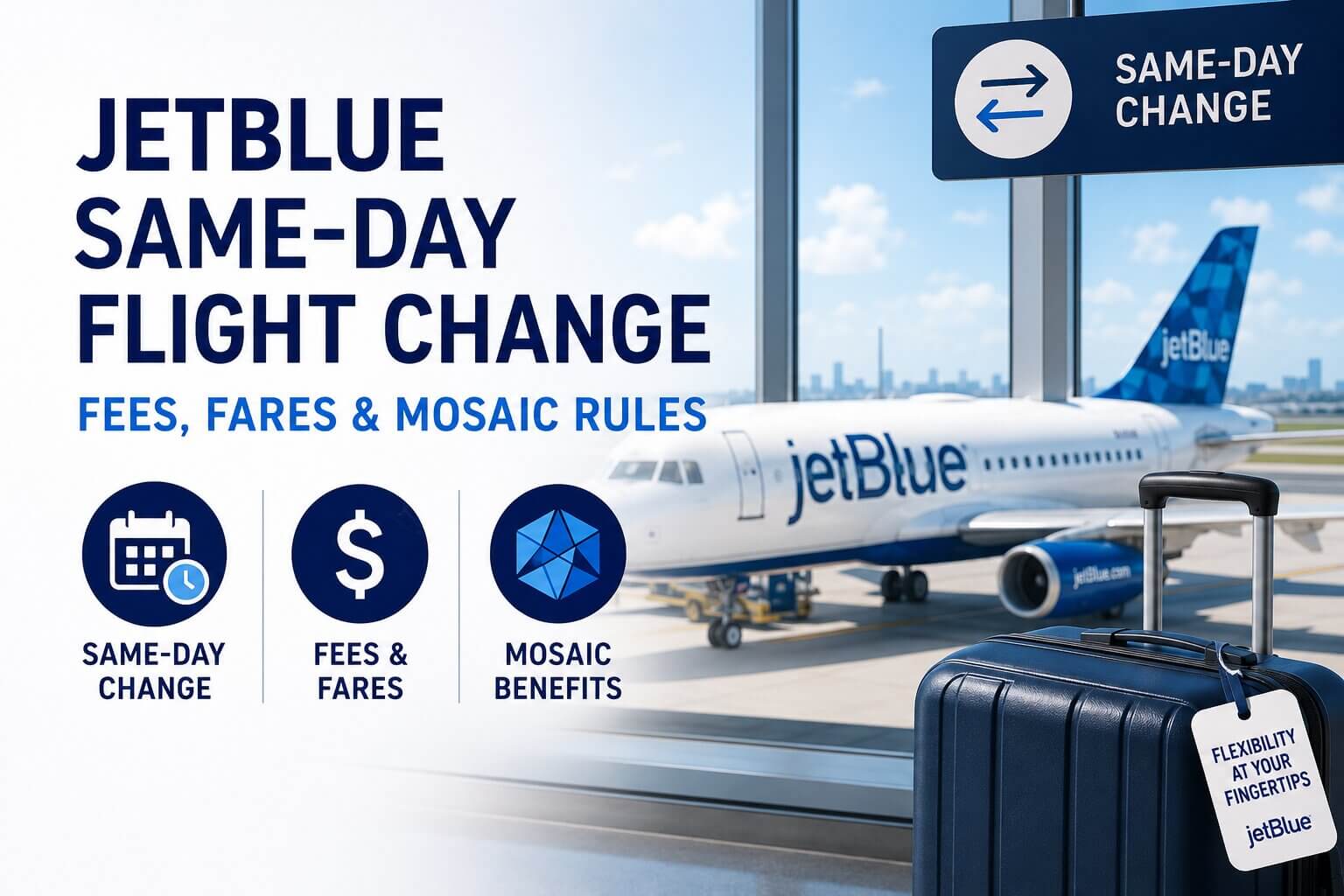 JetBlue Same-Day Flight Change: Fees, Fare Rules, Standby & Mosaic Benefits